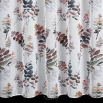 Zasłona na taśmie 140x270 MARINA biała zielona z etaminy z wzorem kwiatowym - 7