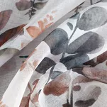 Zasłona na taśmie 140x270 MARINA biała zielona z etaminy z wzorem kwiatowym - 3