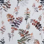 Zasłona na taśmie 140x270 MARINA biała zielona z etaminy z wzorem kwiatowym - 2