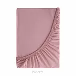 Prześcieradło z bawełny renforce z gumką 160x200 pudrowy róż BASIC - 4