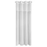 Zasłona na przelotkach 140x250 AGIS 3 kremowa gładka z pasem z tkaniny moherowej - 9