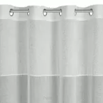 Zasłona na przelotkach 140x250 AGIS 3 kremowa gładka z pasem z tkaniny moherowej - 4