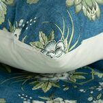 Pościel satynowa 220x200 SPRING 68 niebiesko miętowa nadruk kwiatów - 2