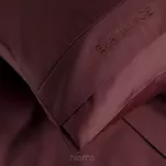 Pościel z makosatyny 140x200 ELEGANT 1H Eva Minge bordowa z ozdobną kantą i haftem - 4