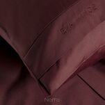 Pościel z makosatyny 140x200 ELEGANT 1H Eva Minge bordowa z ozdobną kantą i haftem - 5