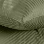 Pościel satynowa 160x200 VERA jednokolorowa gładka oliwkowa w prążki - 3