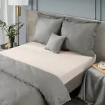 Prześcieradło z satyny bawełnianej z gumką NOVA 3 beżowe 160x200 - 6