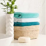 Ręcznik szybkoschnący 70x140 ZOE 1 musztardowy z mikrofibry o ryżowej strukturze - 7