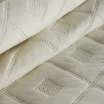 Narzuta 200x220 ALARA 6 kremowa pikowana z mikrofibry wzór wyrazistych rombów - 3