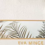 Ręcznik 50x90 EVA 17 Eva Minge beżowy zdobiony bordiurą z botanicznym wzorem w liście z kolekcji Premium - 2