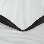 Pościel satynowa 160x200 NOVA 3 dwukolorowa gładka biała czarna - 9