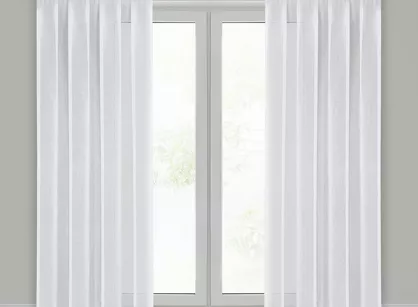 Firana na taśmie 140x270 ELPIDIA biała z matowej etaminy