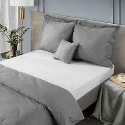 Prześcieradło z satyny bawełnianej z gumką NOVA 3 białe 180x200