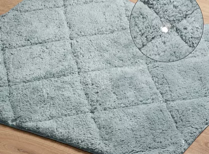 Dywanik bawełniany 60x90 CHIC 2 srebrny zdobiony kryształkami