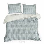 Pościel satynowa 160x200 SPRING 98 granatowa kremowa z nadrukiem etnicznym z kolekcji Classic - 6