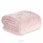 Koc 170x210 CARO różowy puszysty typu flano z wytłaczanym wzorem Design 91 - 5