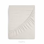 Prześcieradło z satyny bawełnianej z gumką NOVA 3 beżowe 180x200 - 3