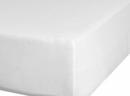 Prześcieradło z satyny bawełnianej z gumką NOVA 3 białe 100x200