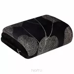 Koc 150x200 GINKO 2 czarny z motywem liści eukaliptusa - 5