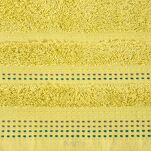 Ręcznik 50x90 POLA musztardowy z kolorową bordiurą zakończoną stebnowaniem 500 g/m2 - 2