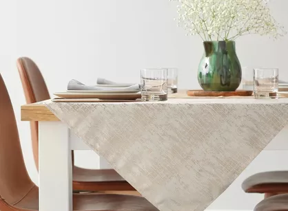 Nakładka 85x85 ALINA kremowa z żakardowym wzorem drobnych kwadracików