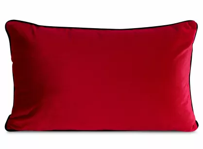 Poszewka welwetowa z wypełnieniem 30x50 GAJA 3 jednokolorowa czerwona obszyta lamówką