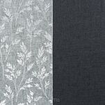 Obrus 140x220 z bieżnikiem 33x220 ANITA 6 stalowy z wzorem delikatnych listków - 2