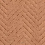 Narzuta jednokolorowa 170x210 LEN 3 ceglana pikowana w gęstą jodełkę imitująca len - 4