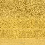 Ręcznik bawełniany 50x90 DAMLA musztardowy gładki z subtelną bordiurą 500 g/m2 - 2