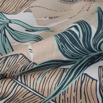 Obrus na taras 140x220 GARDEN 14 miętowy wodoodporny z beżowym wzorem liścia bananowca - 2