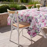 Obrus na taras 140x220 GARDEN 34 różowy wodoodporny fioletowy styl kwiatowy - 2