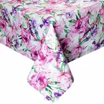 Obrus na taras 140x220 GARDEN 34 różowy wodoodporny fioletowy styl kwiatowy - 5