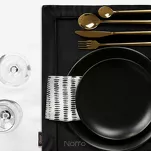 Obrus welwetowy 145x220 VELVET ciemna zieleń wykończony mankietem - 6