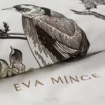 Pościel z makosatyny 220x200 DORIS Eva Minge biała brązowa wzór roślinny Premium - 3