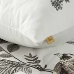 Pościel z makosatyny 220x200 DORIS Eva Minge biała brązowa wzór roślinny Premium - 2