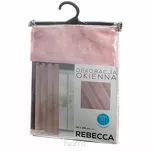 Firana gotowa na przelotkach 140x250 REBECCA jednokolorowa różowa o strukturze drobnego deszczyku - 7