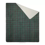Koc świąteczny 200x220 BELL zielony bawełniany w czarną kratę - 4