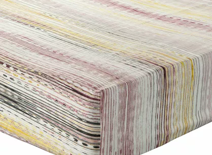 Prześcieradło z bawełny renforce z gumką PRINT 1 w pasy 100x200 z kolekcji Classic