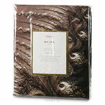 Pościel z makosatyny 220x200 REINA 18 brązowa designerski wzór z kolekcji Premium - 6