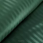 Pościel satynowa 140x200 VERA jednokolorowa gładka ciemna zieleń w prążki - 6
