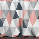 Zasłona na przelotkach 140x250 ADINA ciemny róż z mikrofibry z geometrycznym nadrukiem - 7