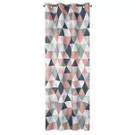 Zasłona na przelotkach 140x250 ADINA ciemny róż z mikrofibry z geometrycznym nadrukiem - 10