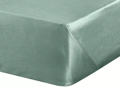Prześcieradło satyna bawełniana bez gumki DINA miętowe 160x210 z kolekcji Diva Line