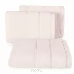 Ręcznik bawełniany 70x140 MARI jasny róż z welurową bordiurą w pasy - 10