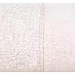 Ręcznik bawełniany 70x140 MARI jasny róż z welurową bordiurą w pasy