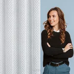Firana gotowa na przelotkach 140x250 CLARA biała o strukturze siatki - 8