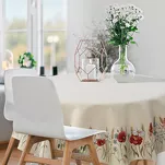 Nakładka gobelinowa 100x100 1306 naturalna z nadrukiem maków - 6