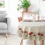 Nakładka gobelinowa 100x100 1306 naturalna z nadrukiem maków - 4