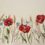 Nakładka gobelinowa 100x100 1306 naturalna z nadrukiem maków - 2