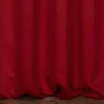 Zasłona na przelotkach 135x250 LOGAN zaciemniająca czerwona jednokolorowa z półmatowej tkaniny - 5